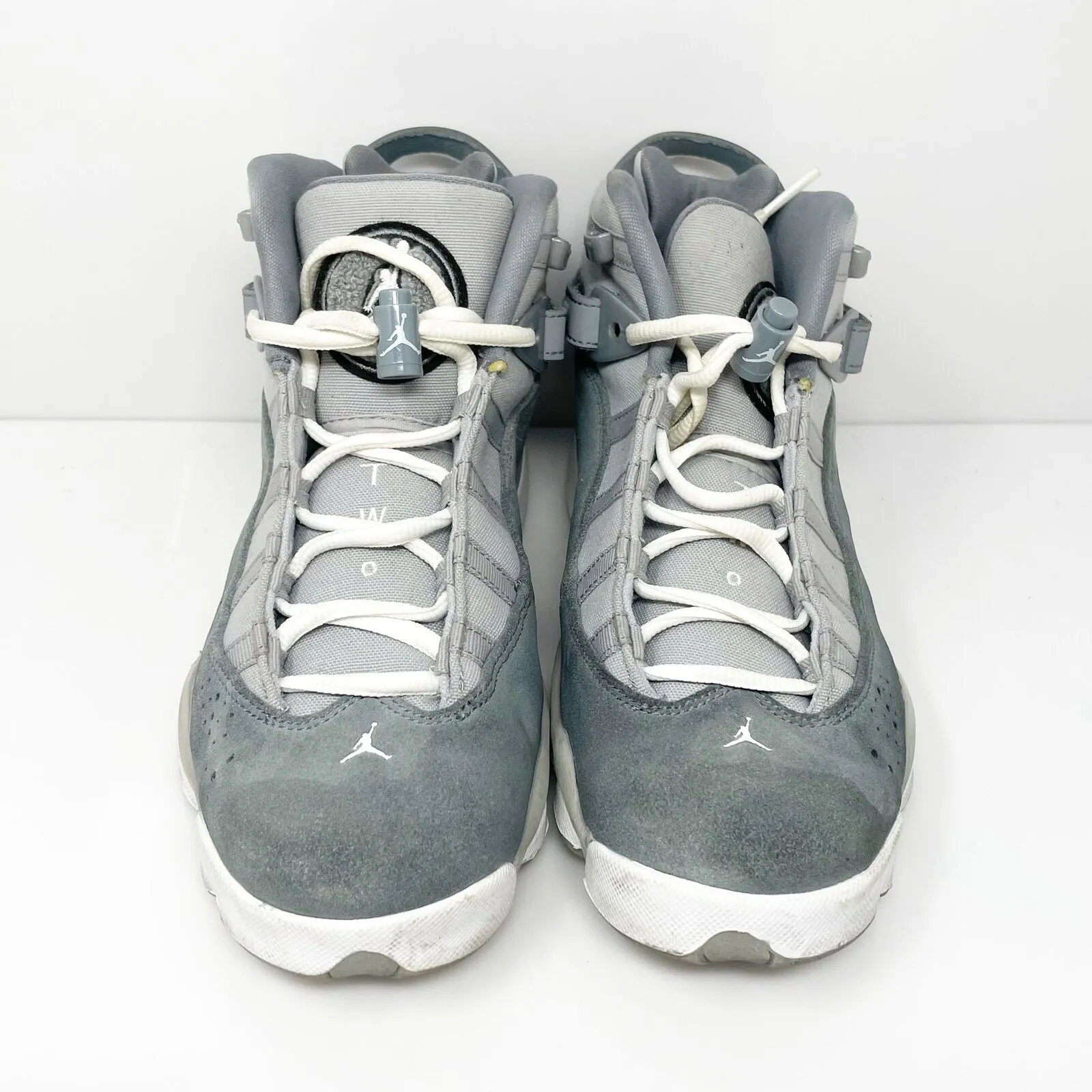 Nike Boys Air Jordan 6 Rings 323419-014 Gray Basketball Shoes Sneakers Size 7Y