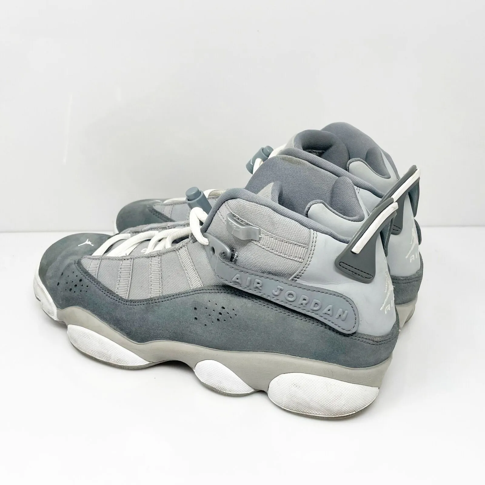 Nike Boys Air Jordan 6 Rings 323419-014 Gray Basketball Shoes Sneakers Size 7Y