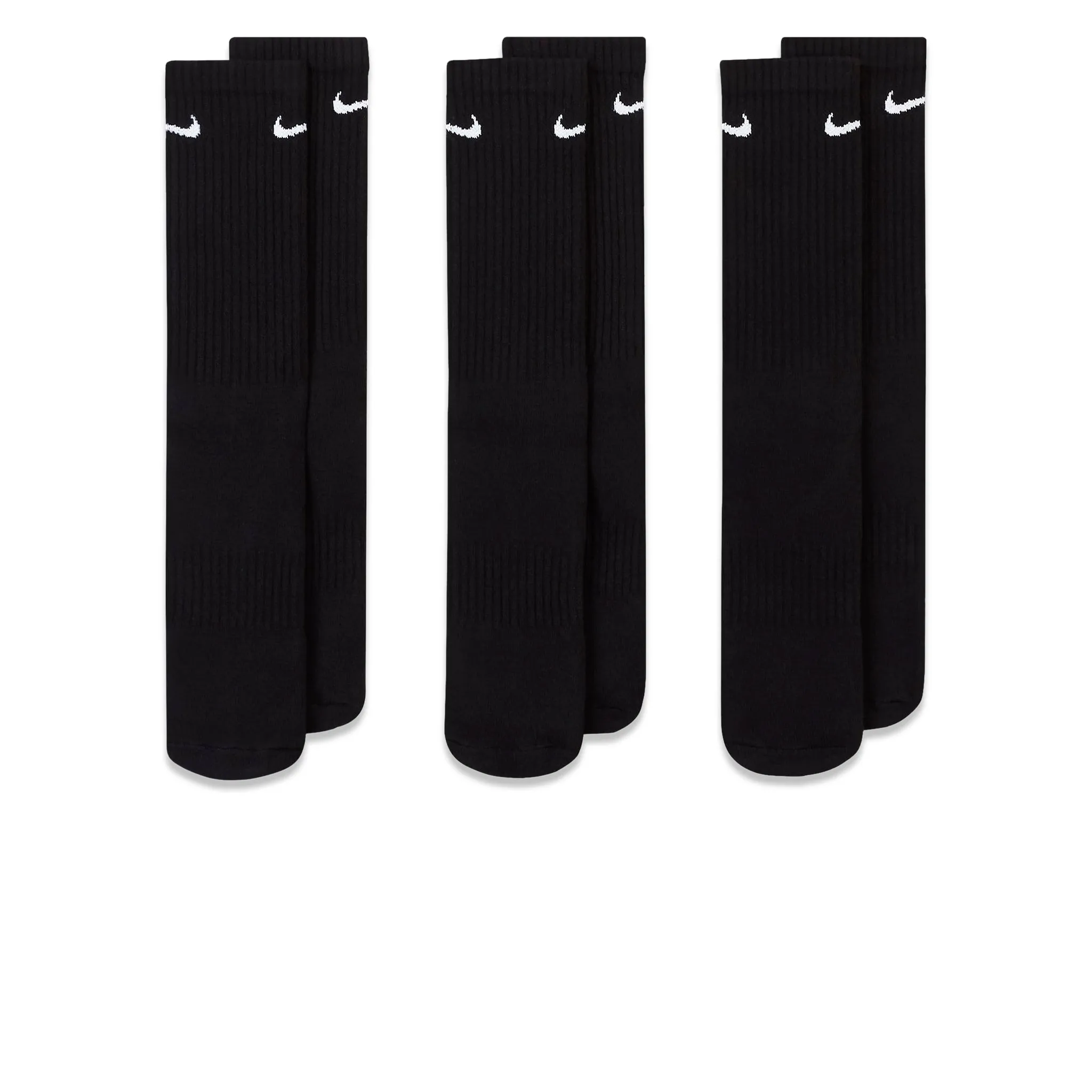 Nike Everyday Lightweight Training Black Crew Socks - 3 Pairs