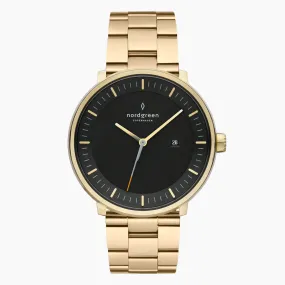 Nordgreen - Philosopher Black Gold 3 link - Christopher Watch