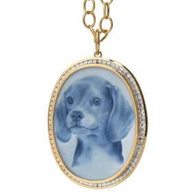 Puppy Cameo Pendant