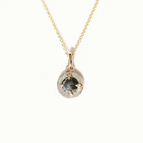 Round Rustic Diamond Pendant