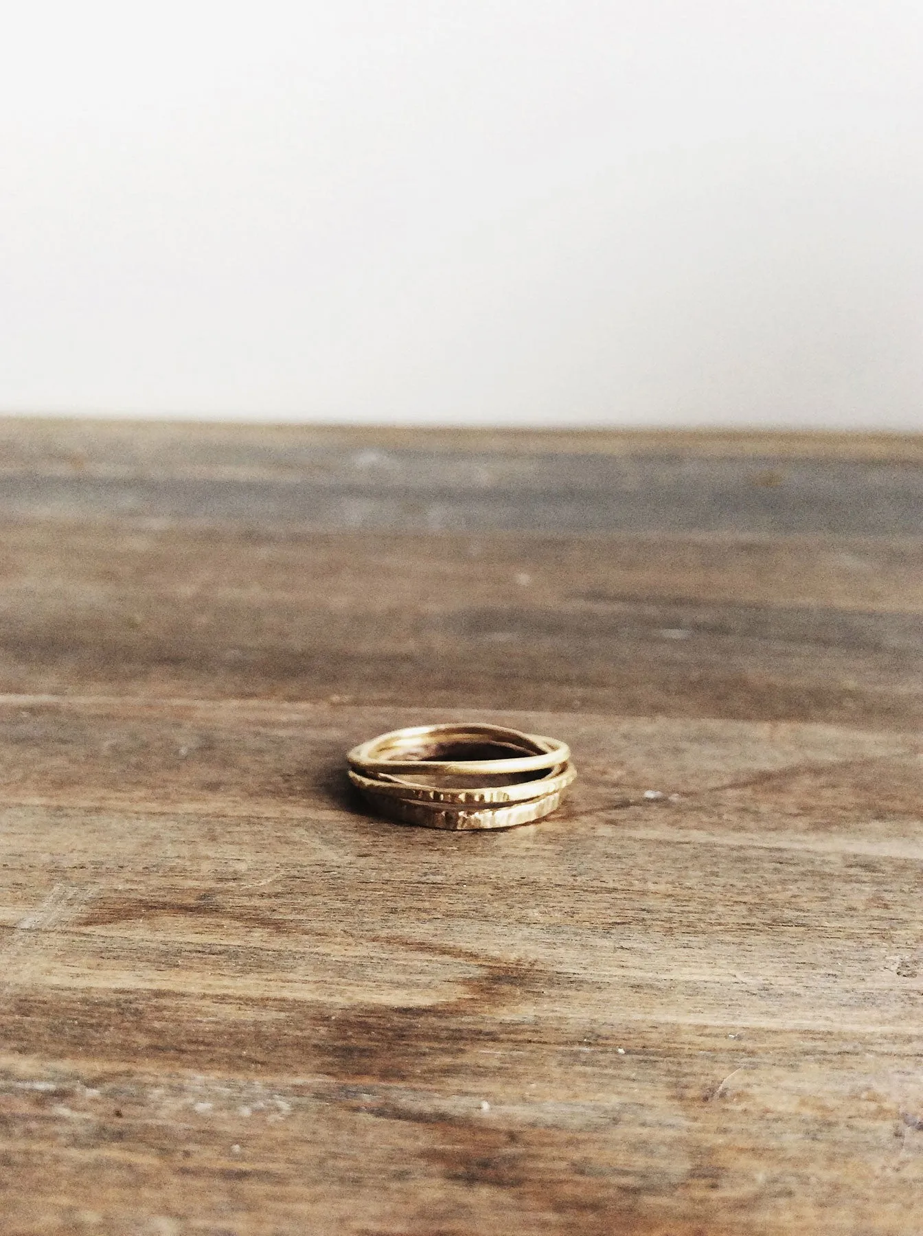 Single 18K Yellow Stacking Rings