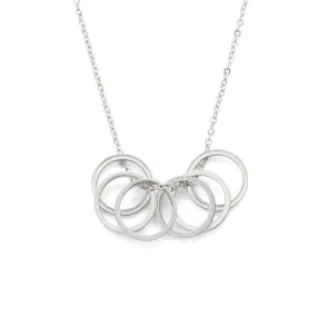 Stainless Steel Multi Rings Necklace