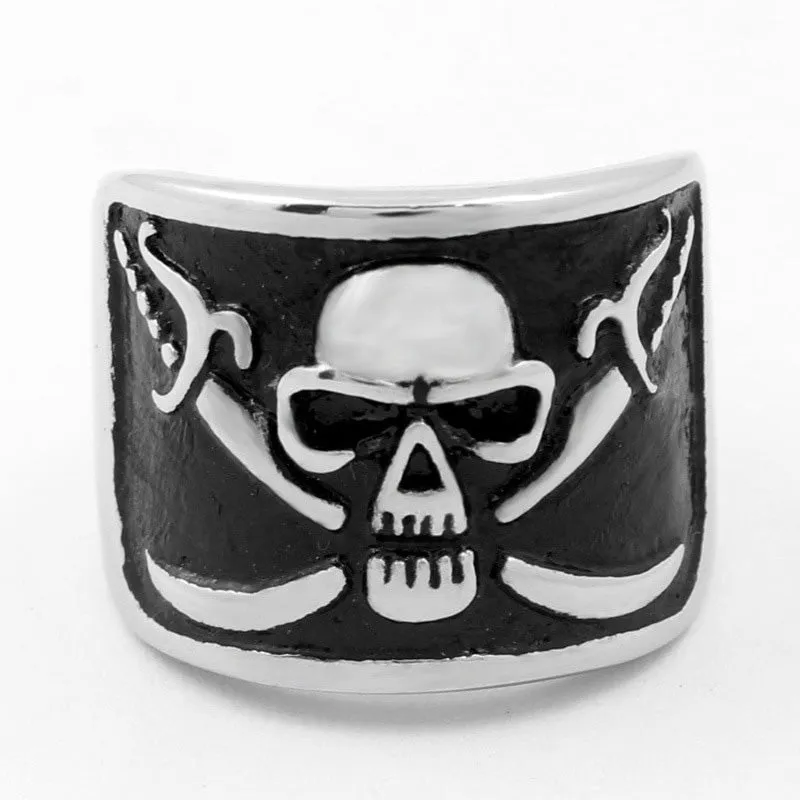 Stainless Steel Pirate Skull Rings Men