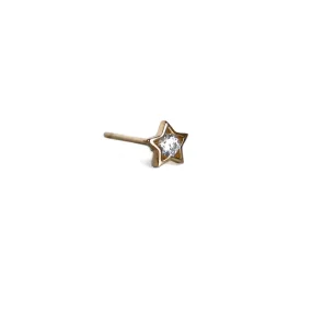 Star Crystal Stud | 14K Gold