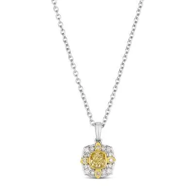 Sunny Yellow Diamond Le Vian Pendant Necklace