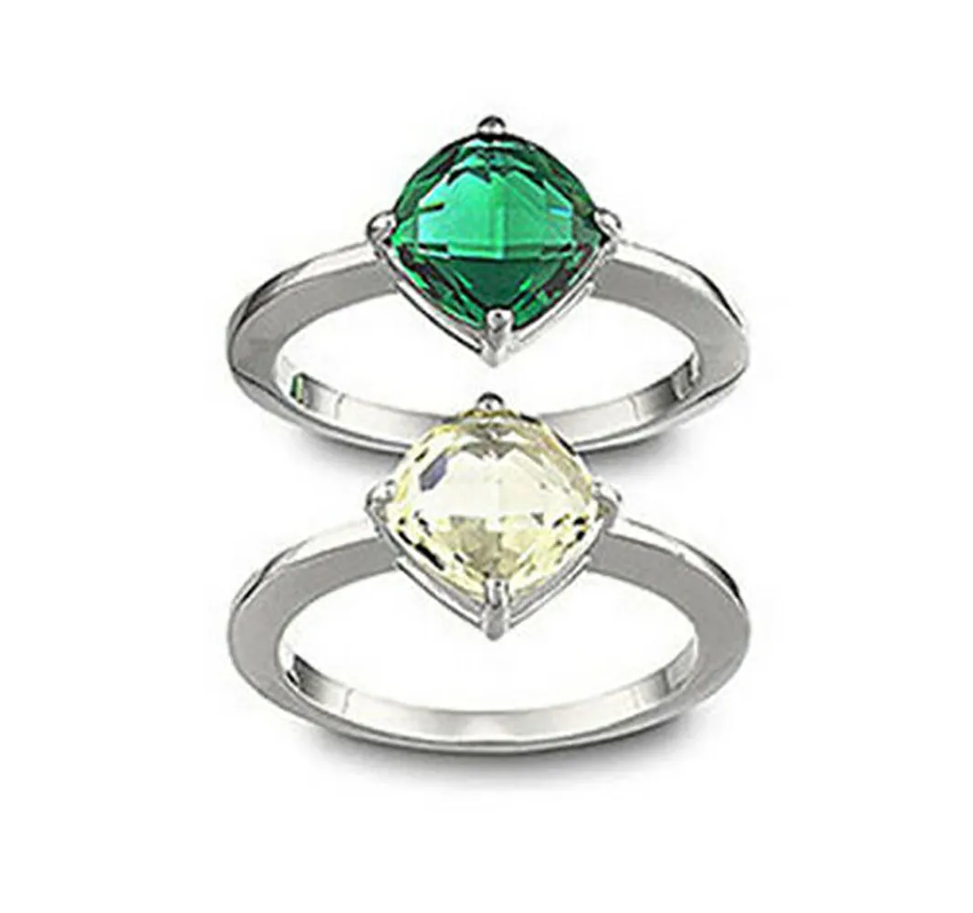 Swarovski LEA EMERALD Pair of Rings