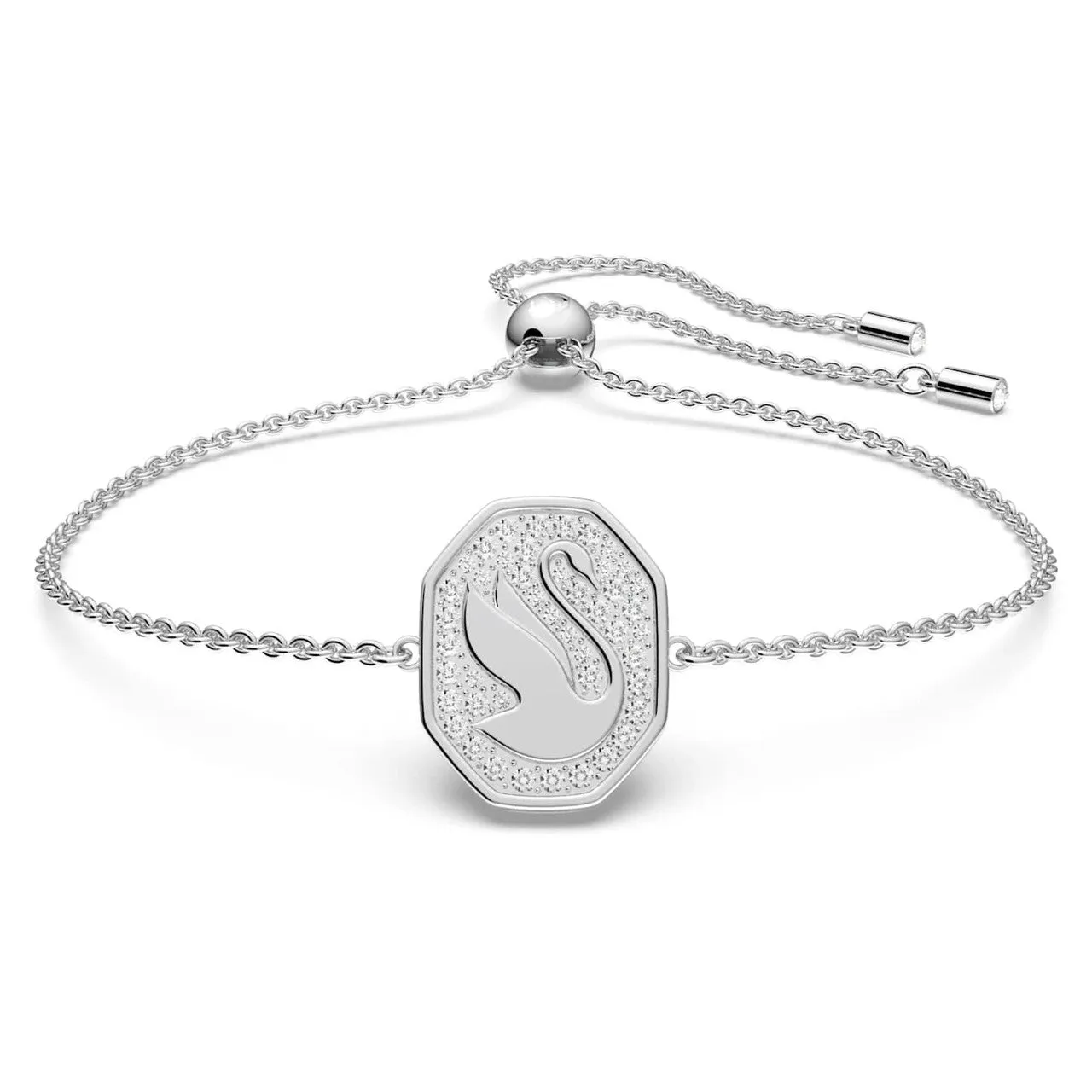 Swarovski Signum Bracelet, Swan, White, Rhodium Plated -5621099