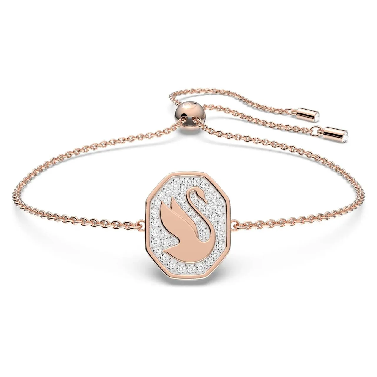 Swarovski Signum Bracelet, Swan, White, Rose-Gold Tone Plated -5621107