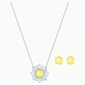 Swarovski SUNSHINE SET Studs & Necklace, Yellow -5480464