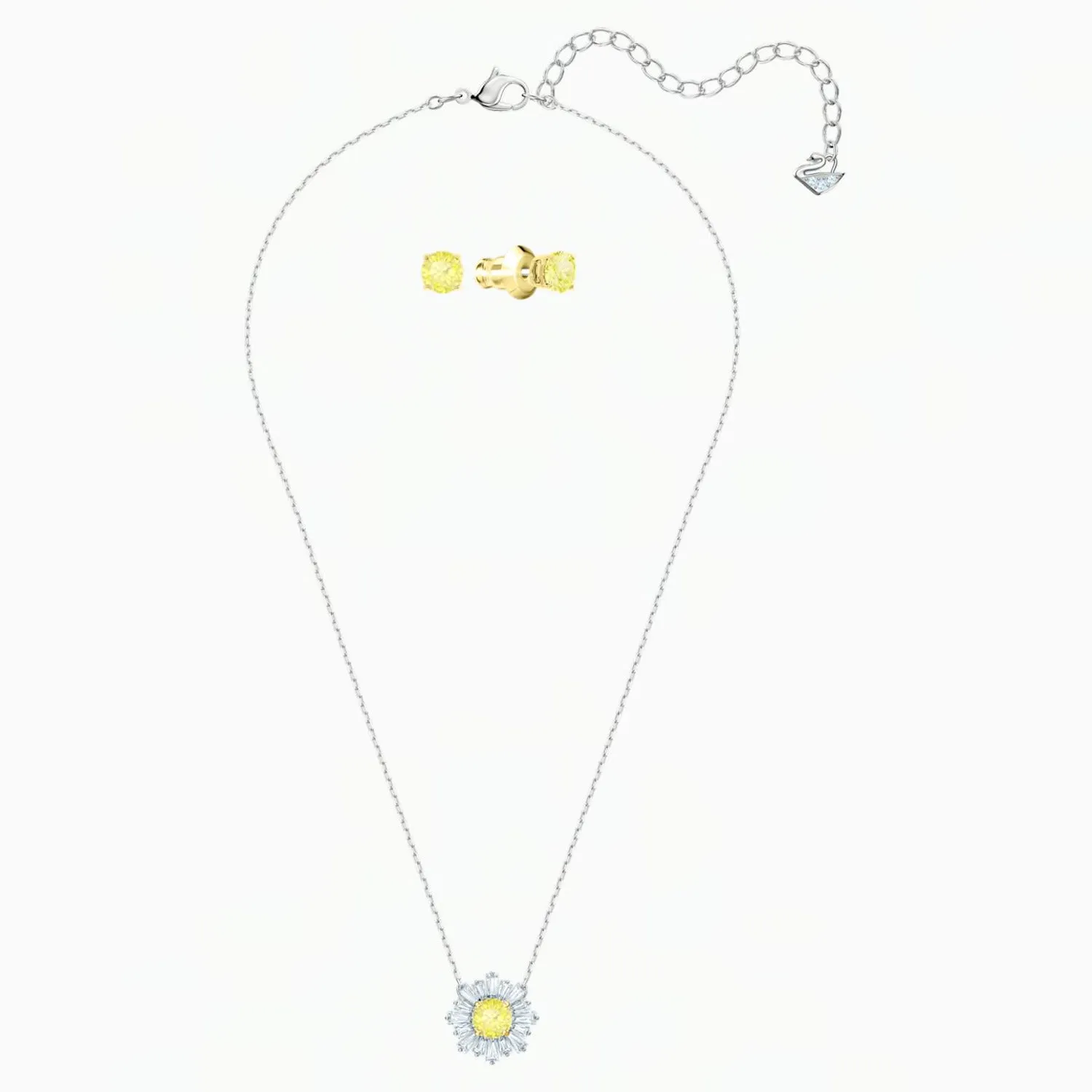 Swarovski SUNSHINE SET Studs & Necklace, Yellow -5480464