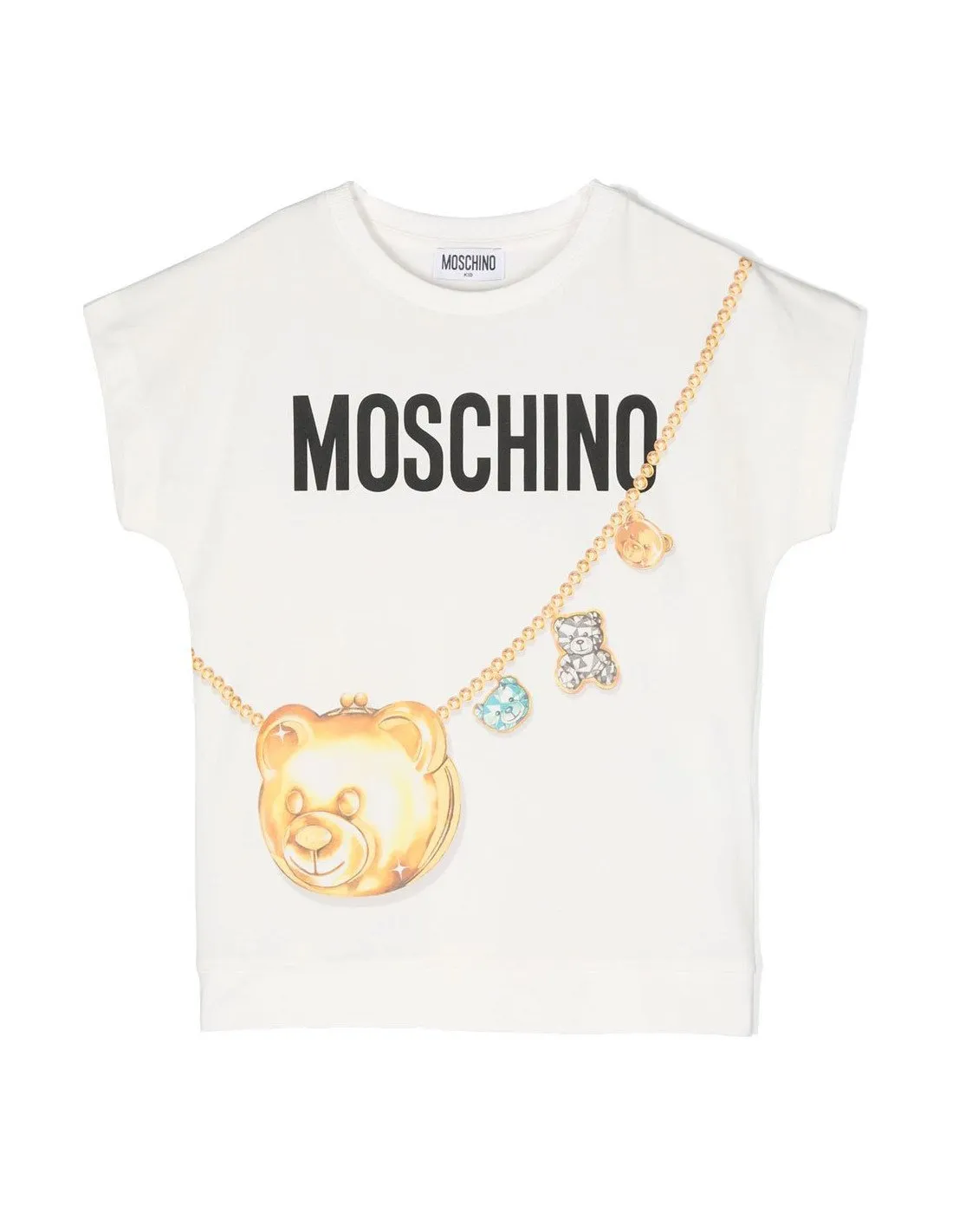 T-shirt Moschino bimba HDM06ALBA00 bianca