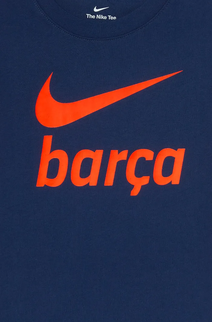 T-shirt navy blue and orange Bara Nike  – Junior