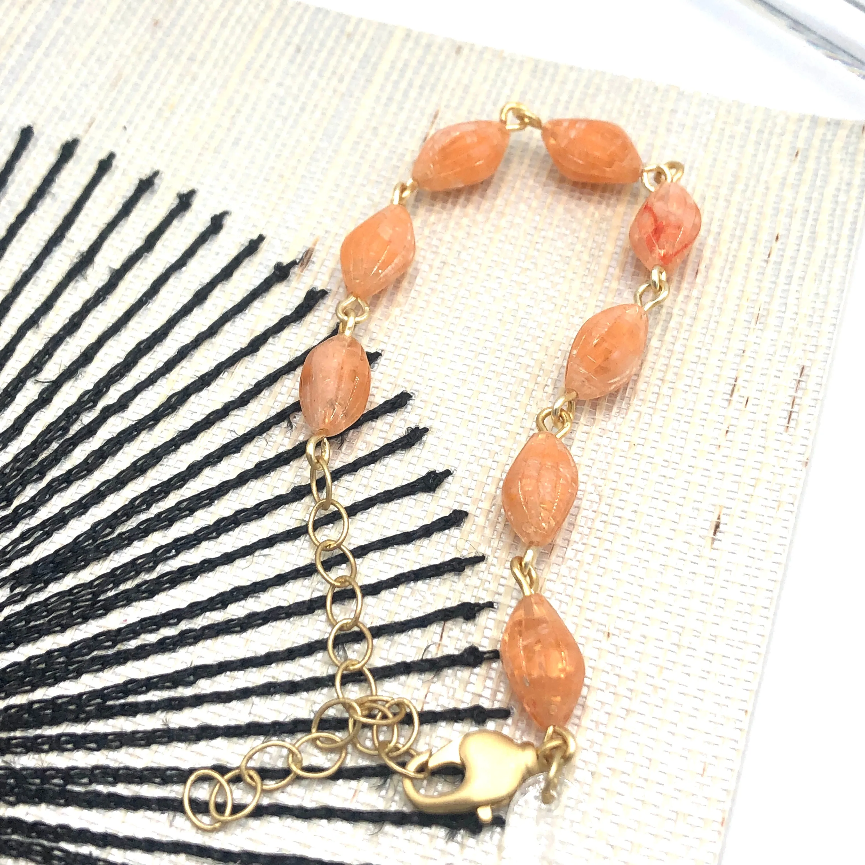 Tangerine Crackle Betsy Bracelet