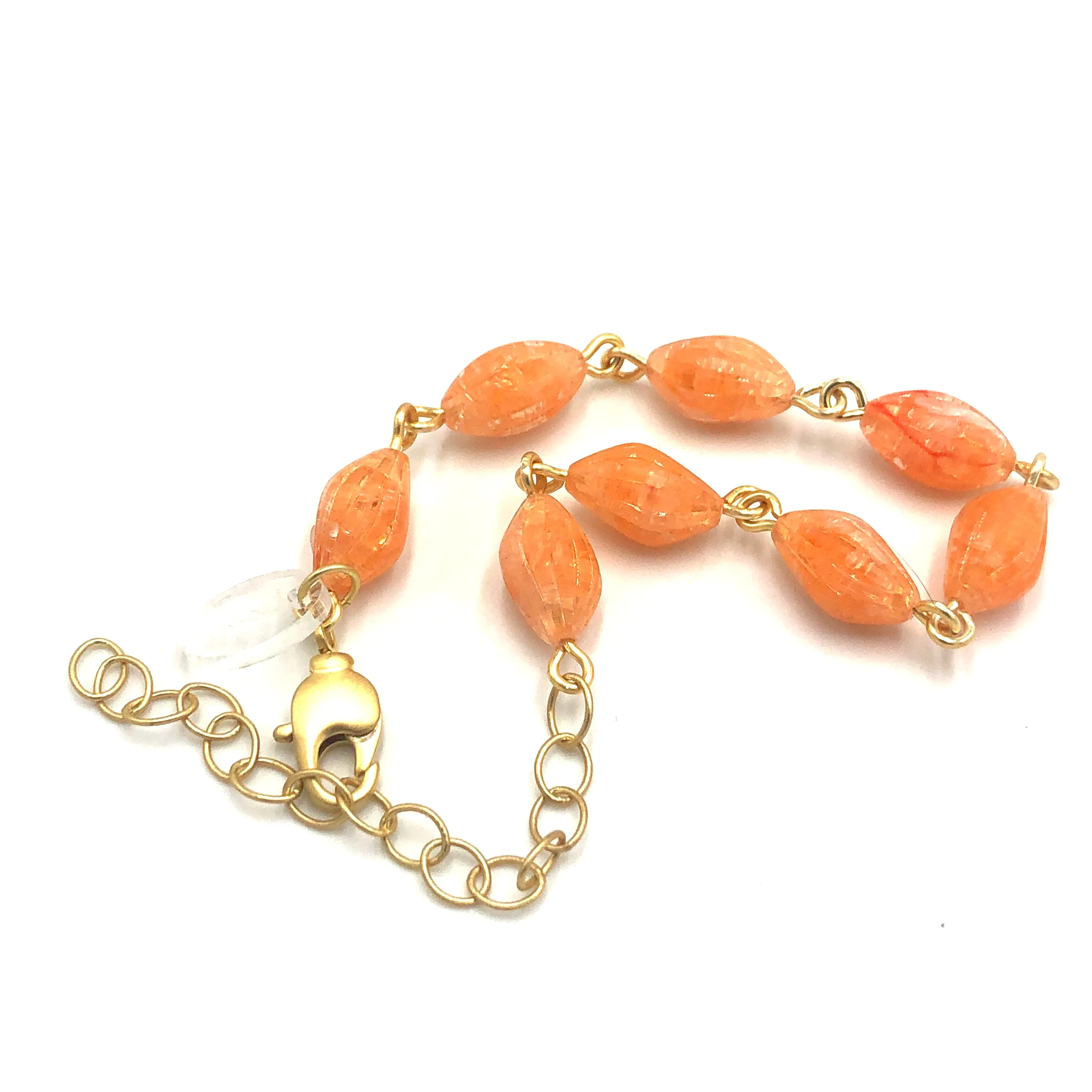 Tangerine Crackle Betsy Bracelet