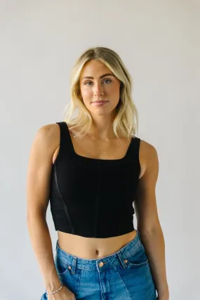 The Argos Cropped Tank in Black