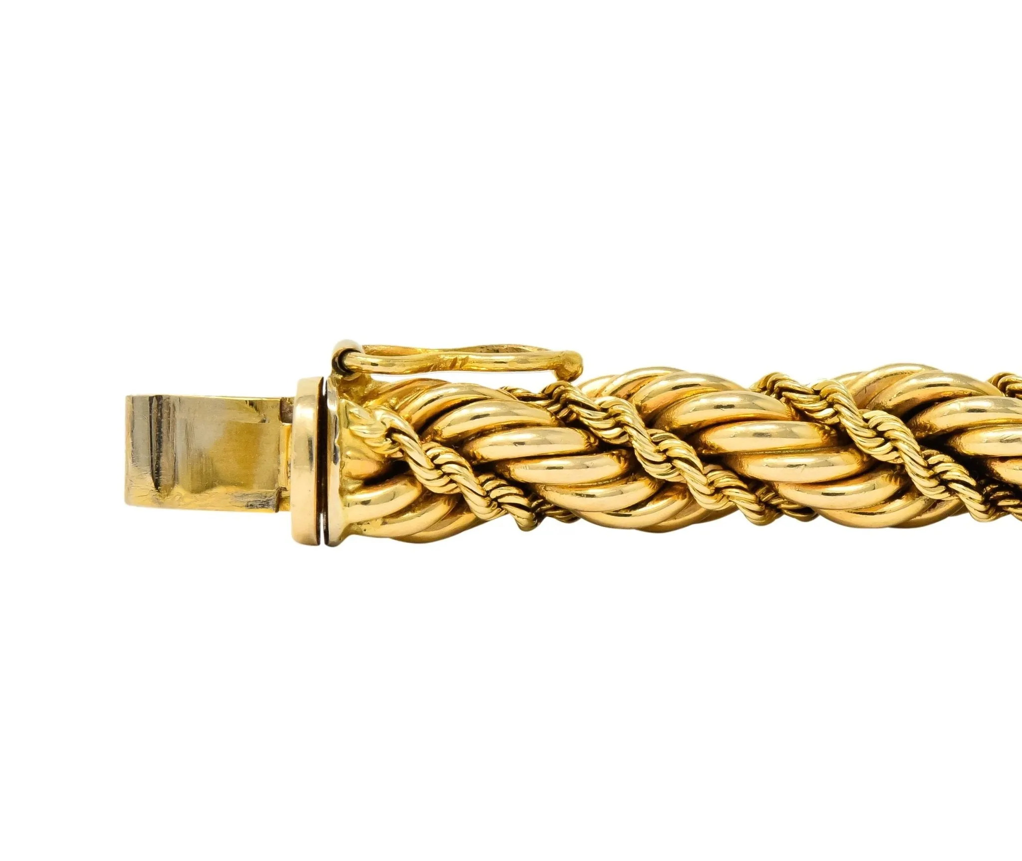 Tiffany & Co. Vintage 14 Karat Yellow Gold Twisted Rope Bracelet