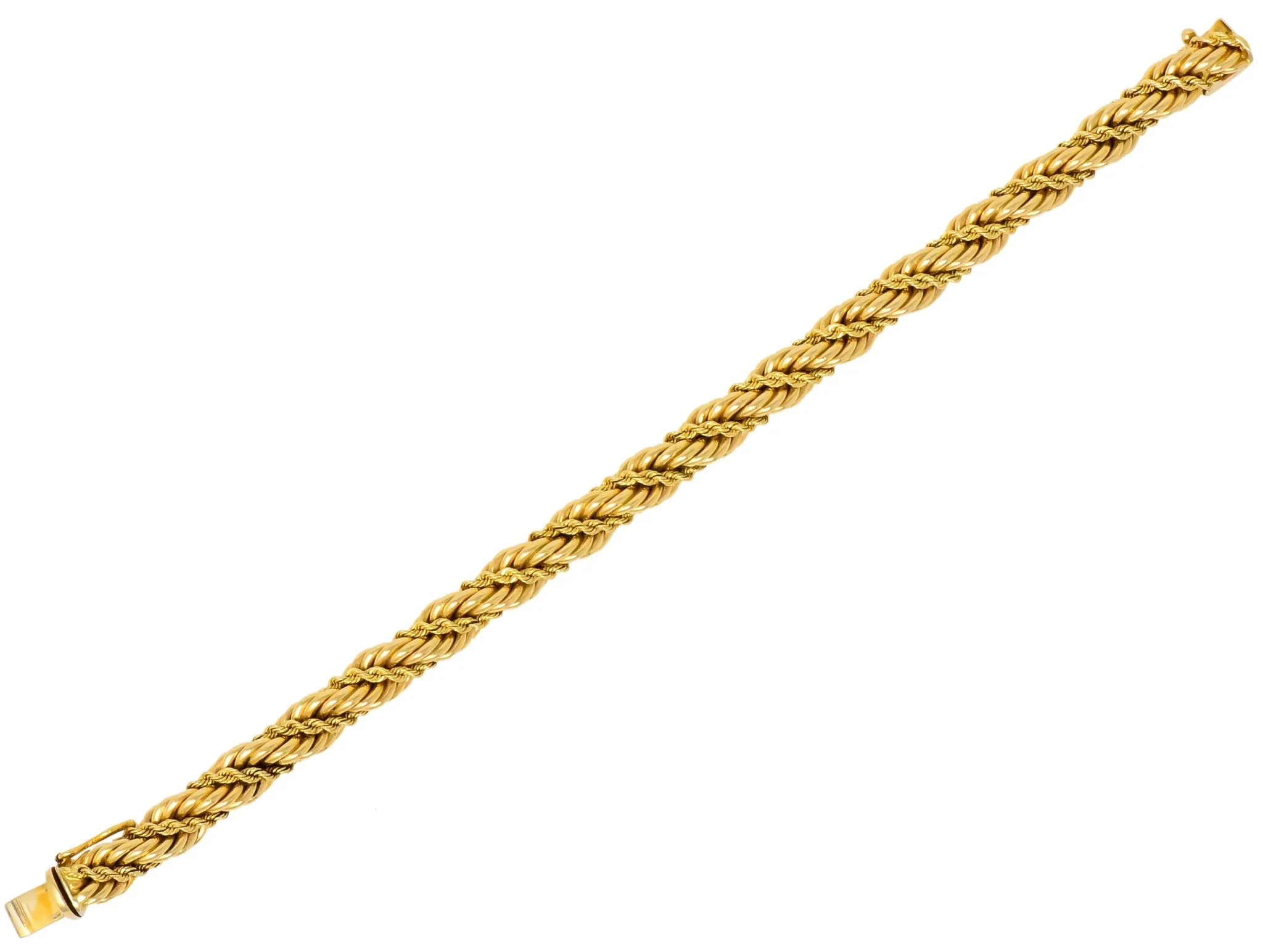 Tiffany & Co. Vintage 14 Karat Yellow Gold Twisted Rope Bracelet