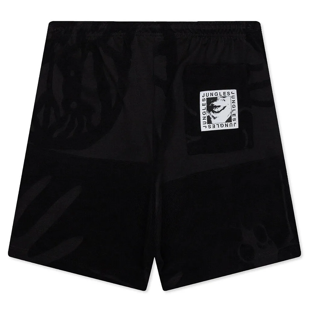 Towelling Shorts - Black