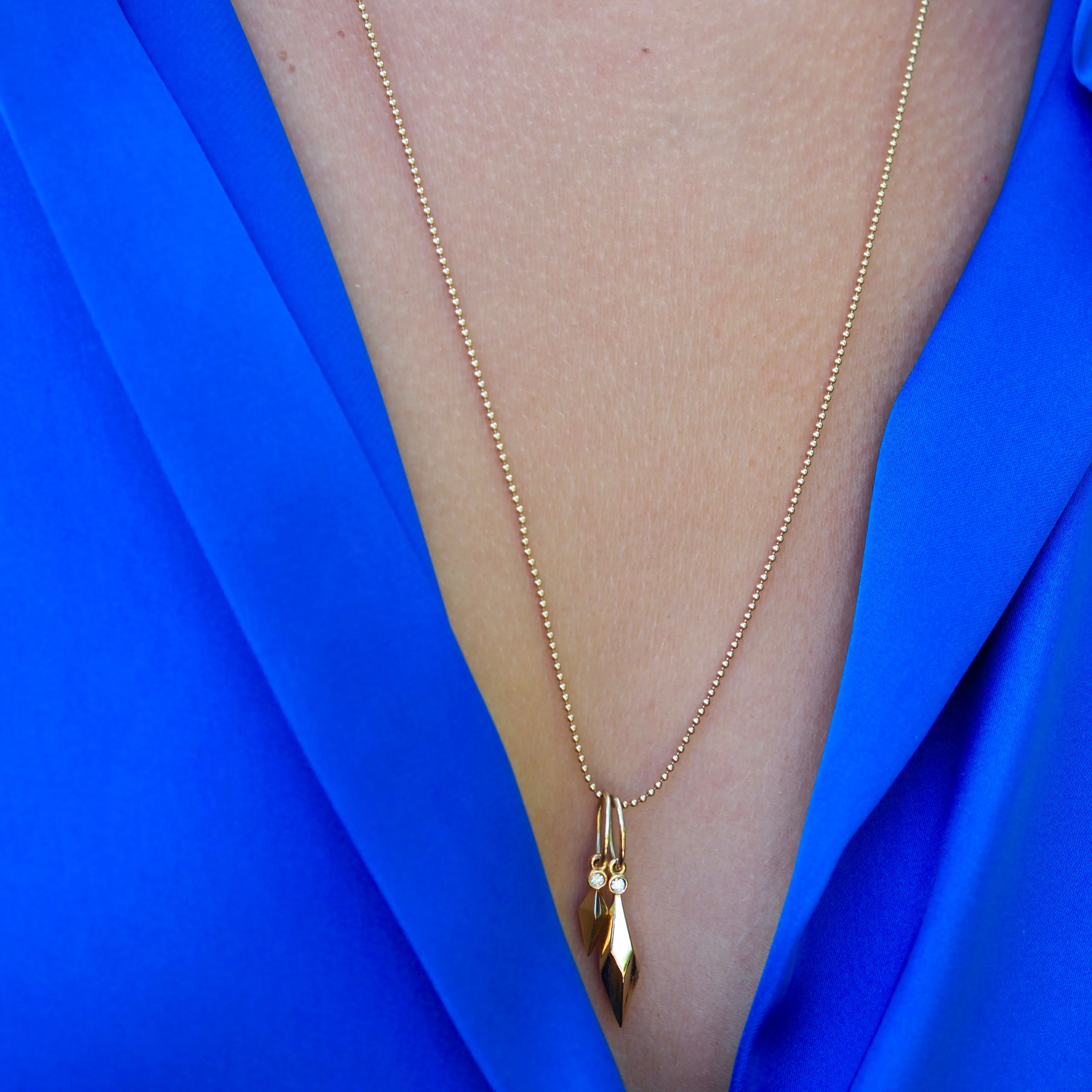 TWO FACED - DOUBLE DAGGER DROP NECKLACE