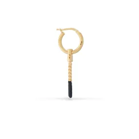 Ulysses Drop Dipped 18k Yellow Gold Vermeil Earring with Black Enamel