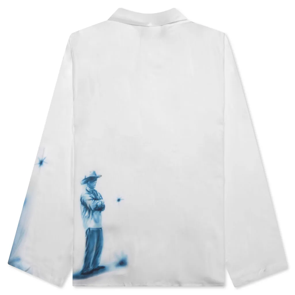 Waiting Around Long Sleeve Button Up Shirt - White