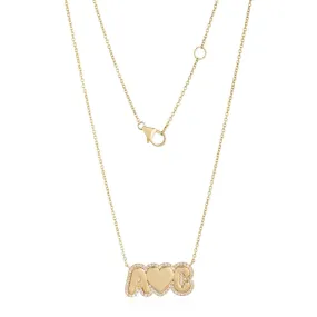 WE GO TOGETHER  Initial Necklace