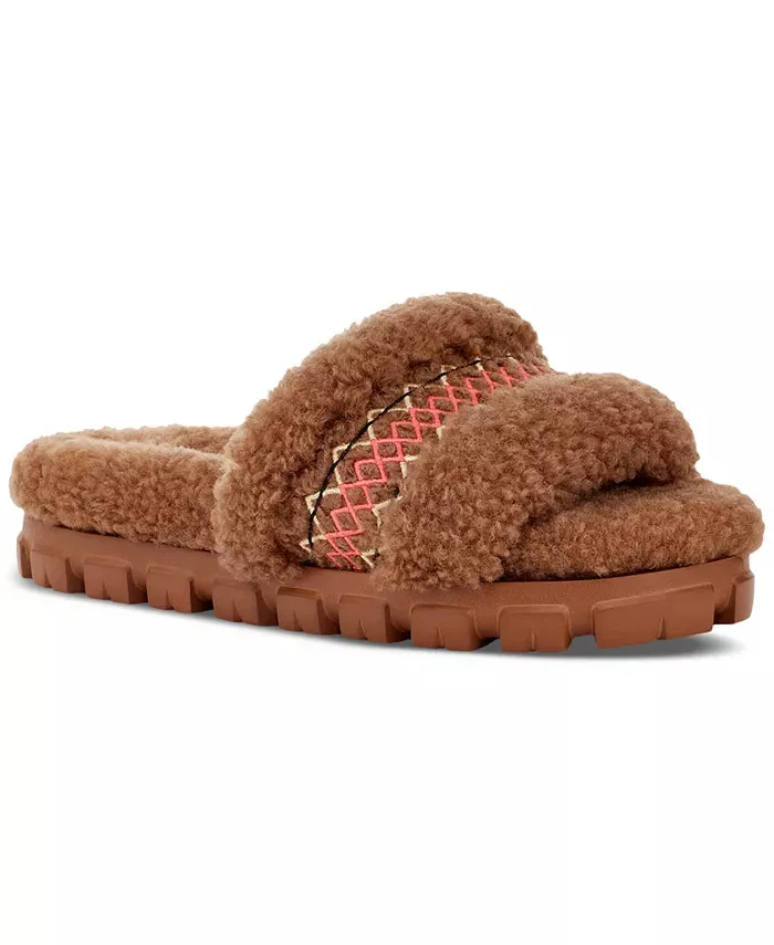 WOMEN'S UGG COZETTA UGG BRAID SLIPPER | HARDWOOD